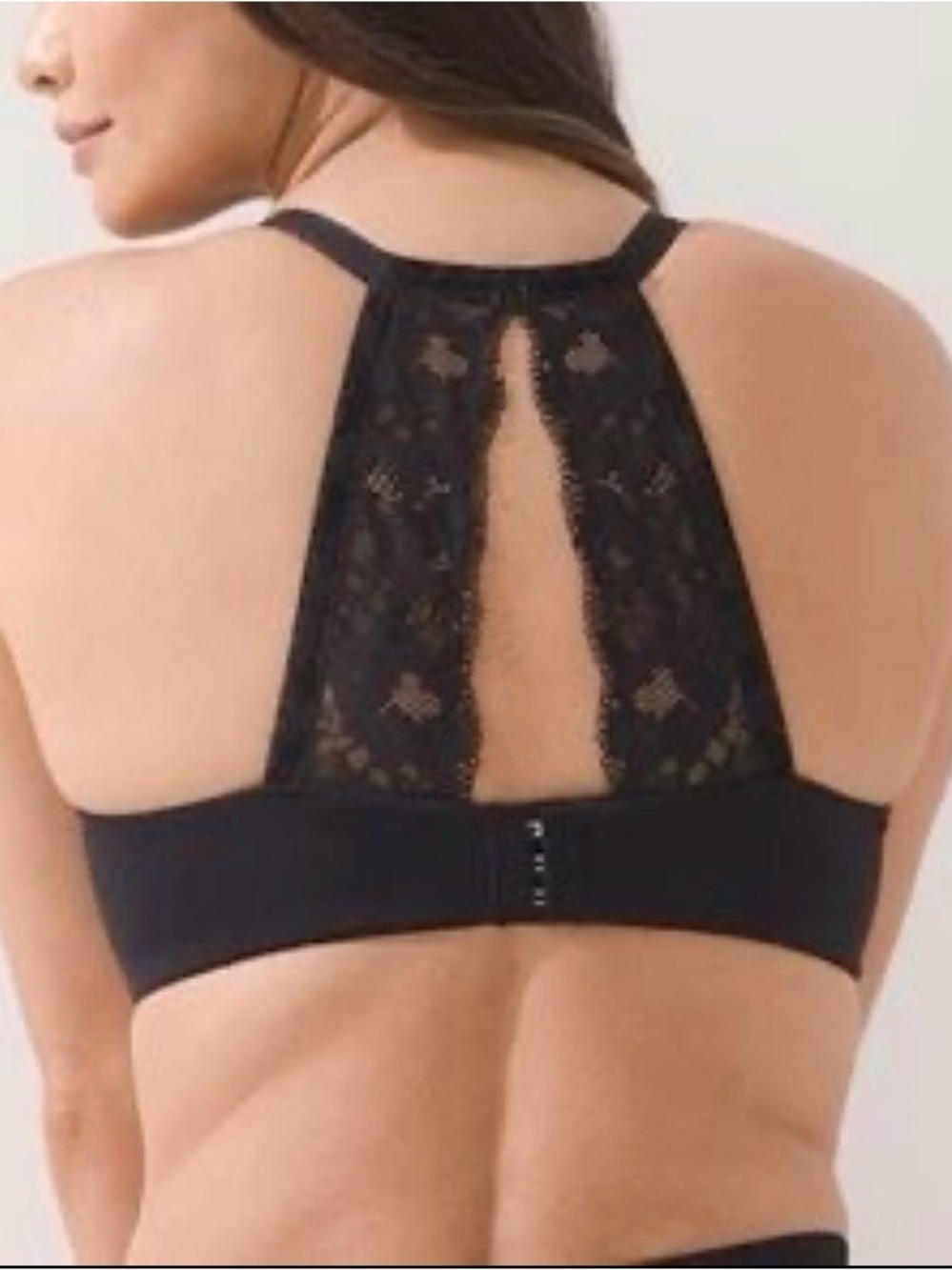 Soma Lace Back Black Bralette